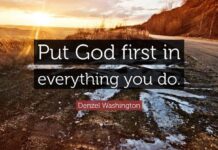 Put God First In Everthing You Do